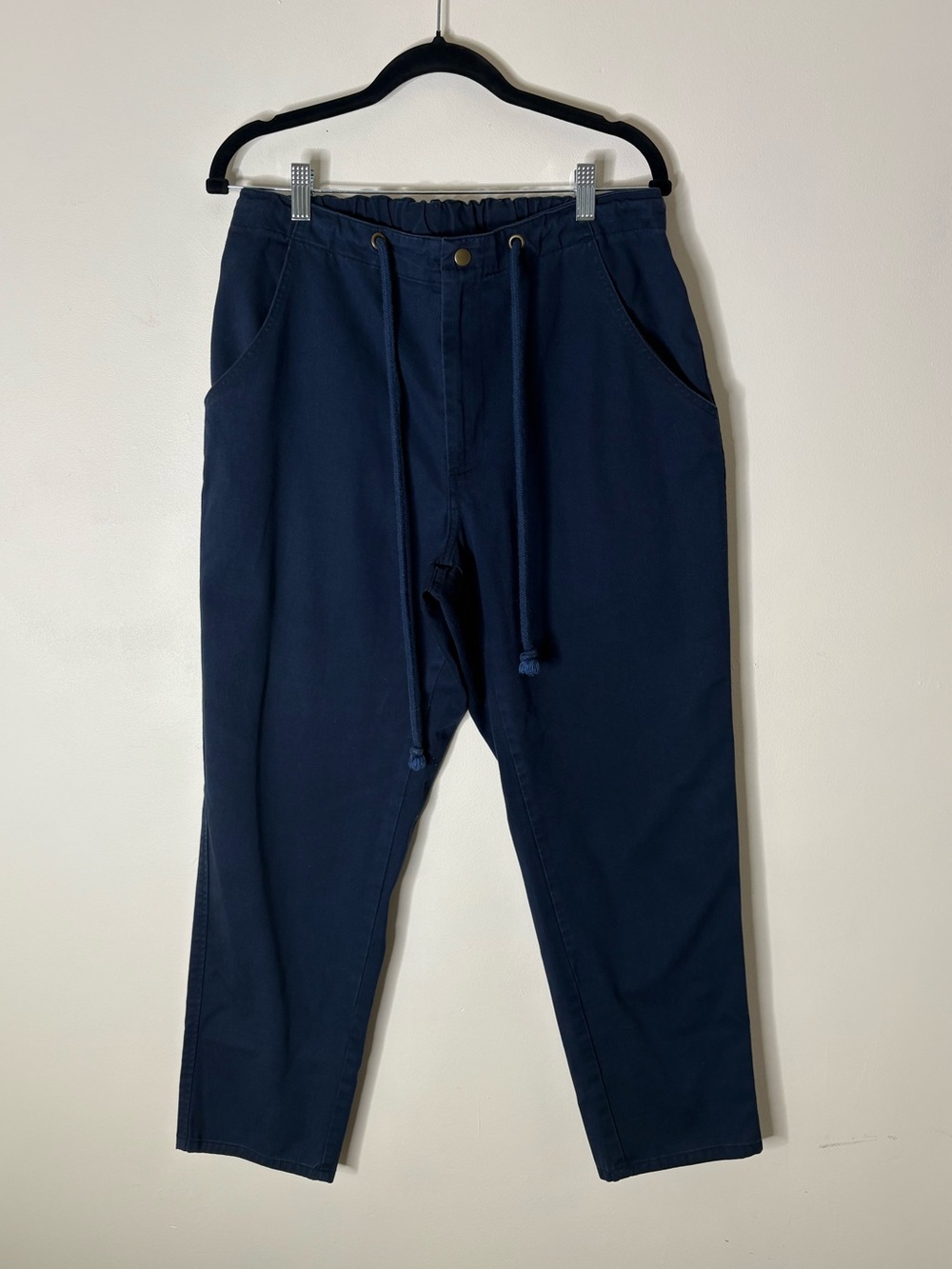 Finery Dark Blue Drawstring Pants Size 34